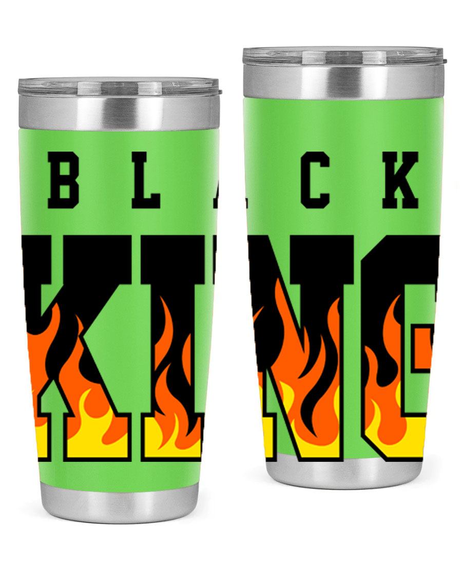 Black King Flames Cotton Tank featuring a bold flame design, made from soft and breathable cotton material.