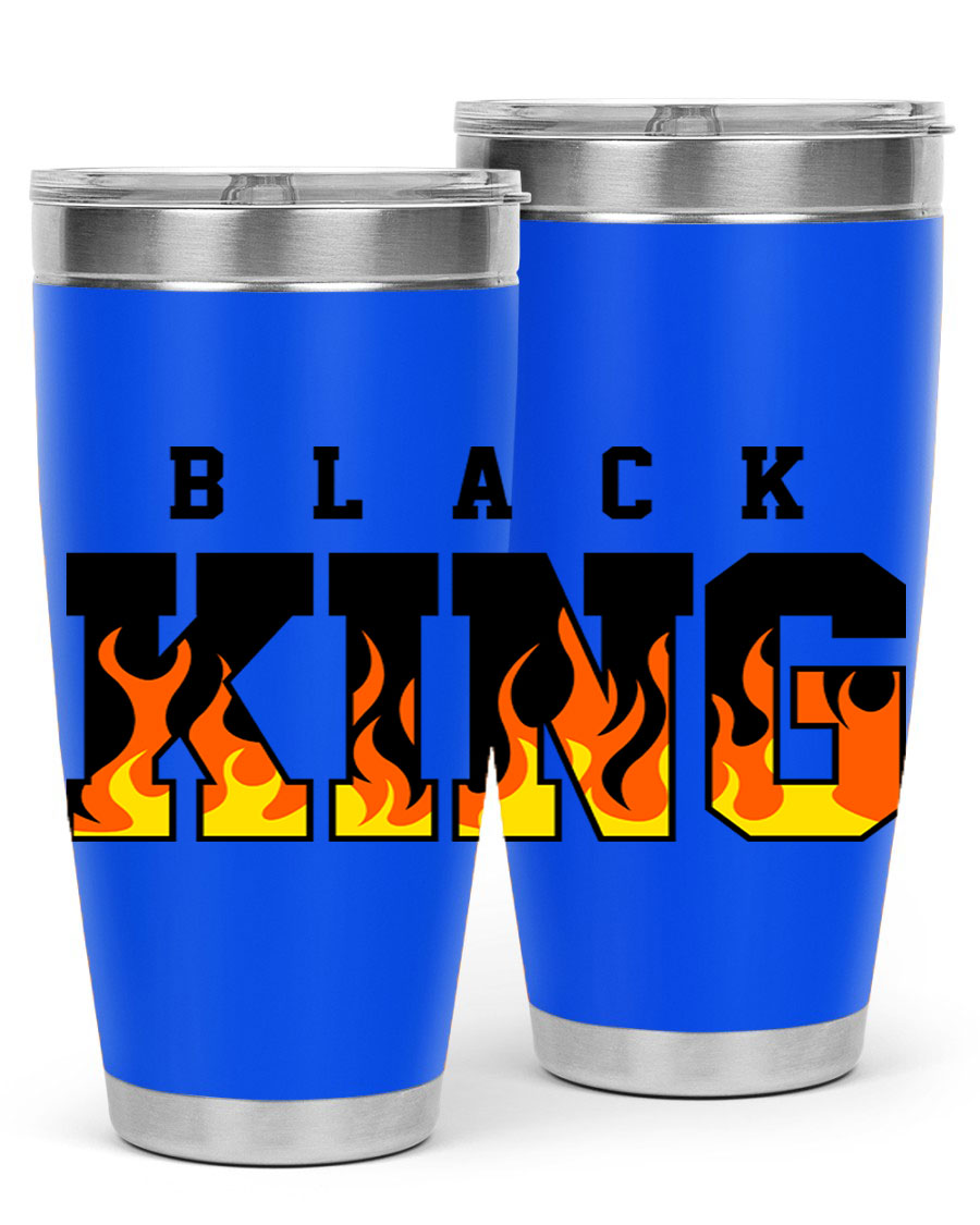 Black King Flames Cotton Tank featuring a bold flame design, made from soft and breathable cotton material.