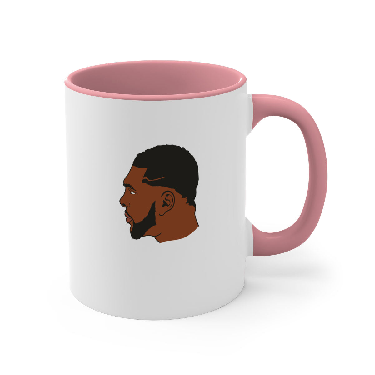 Black man 26# Mug featuring a glossy finish with a colored handle and interior, available in multiple colors and sizes.