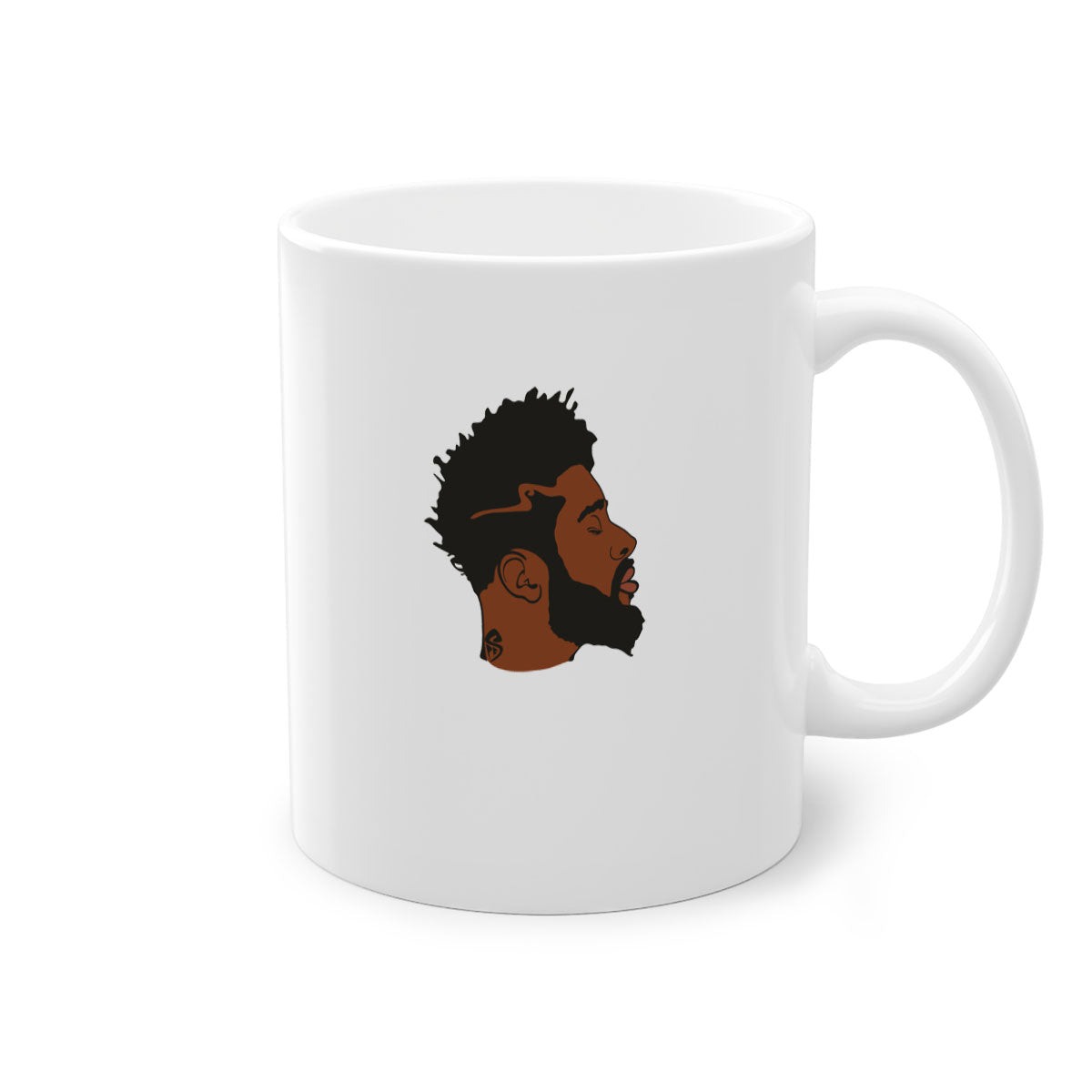 A stylish black man 30# Mug featuring a two-tone design with a colored handle and interior, available in multiple colors and sizes.