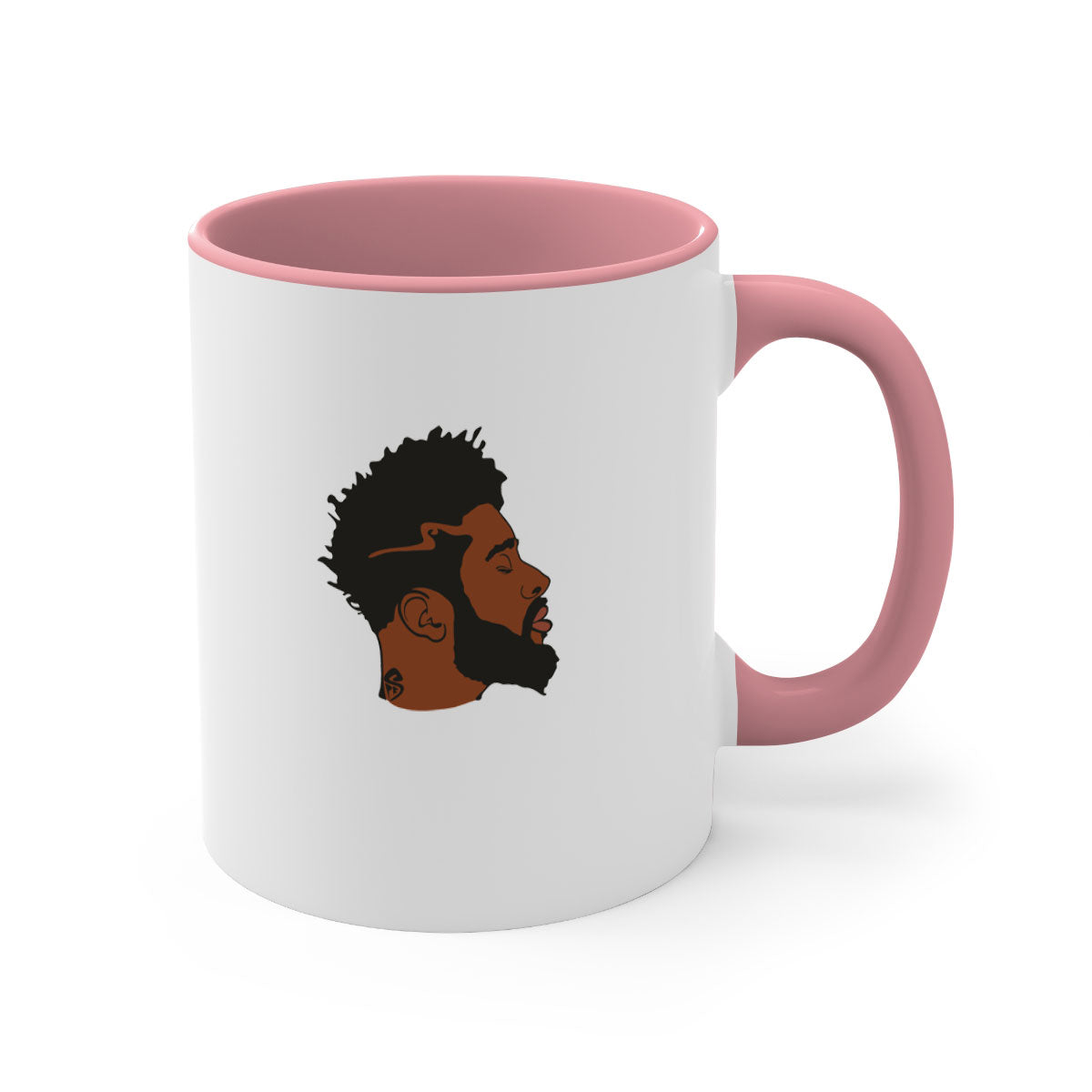 A stylish black man 30# Mug featuring a two-tone design with a colored handle and interior, available in multiple colors and sizes.