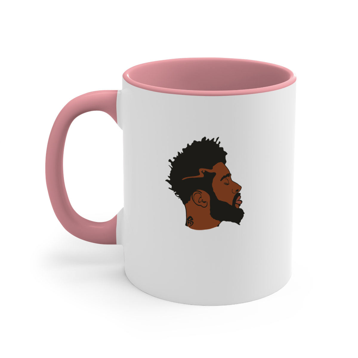 A stylish black man 30# Mug featuring a two-tone design with a colored handle and interior, available in multiple colors and sizes.