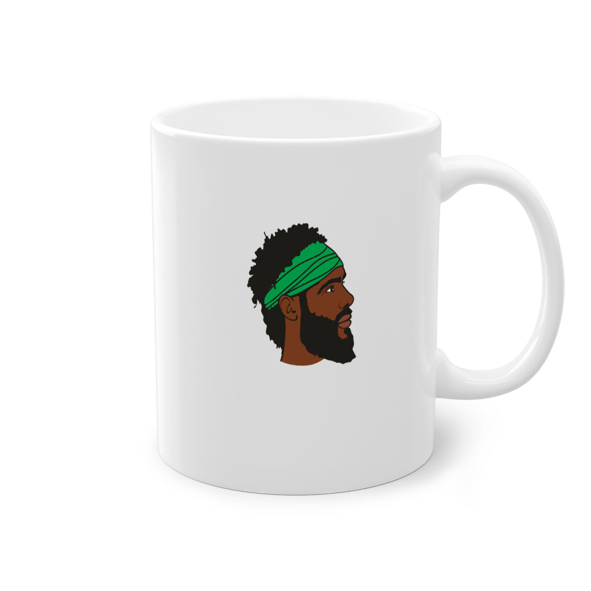 Black man 32# Mug featuring a two-tone design with a colored handle and interior, available in multiple colors and sizes.