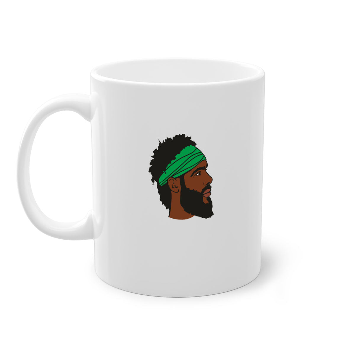 Black man 32# Mug featuring a two-tone design with a colored handle and interior, available in multiple colors and sizes.