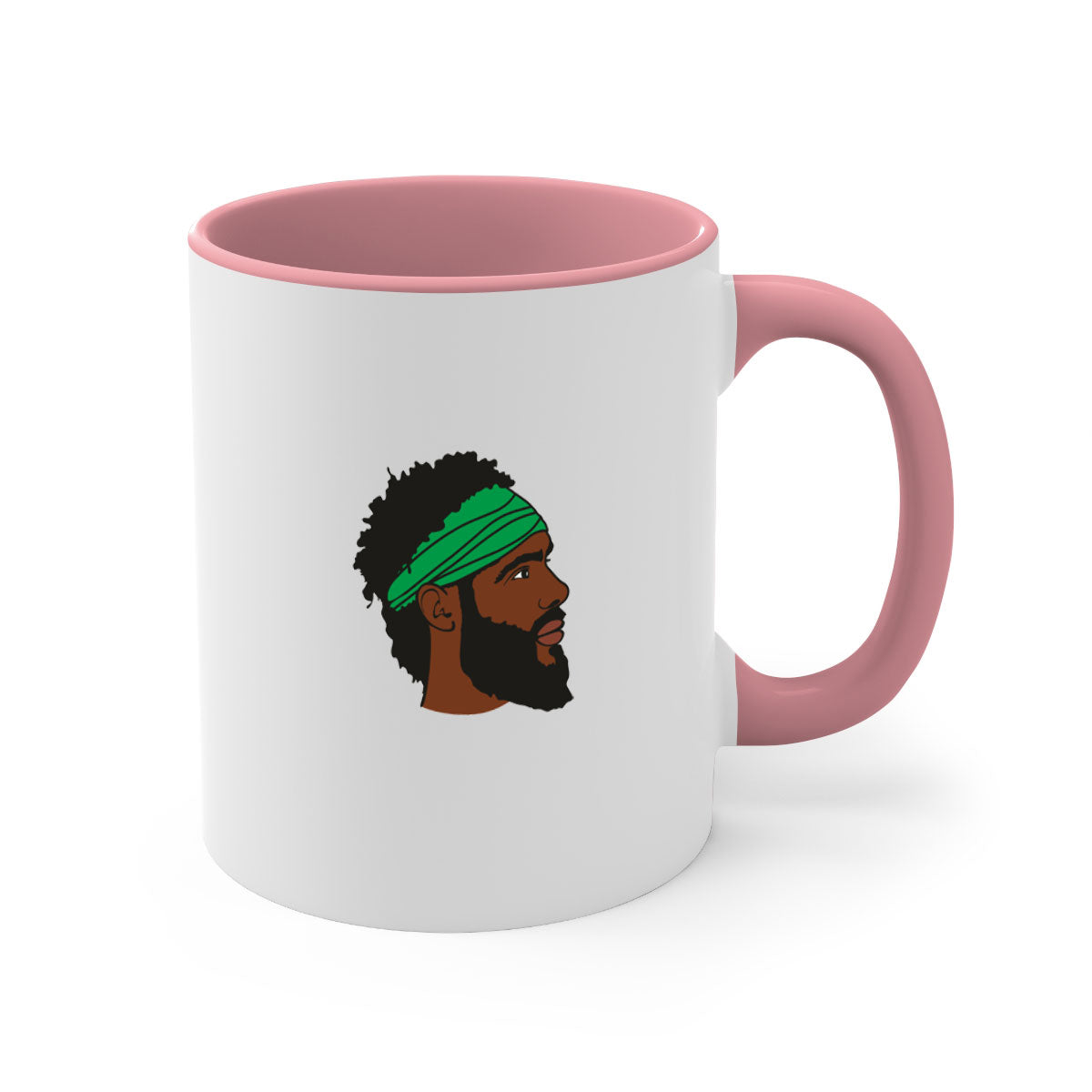 Black man 32# Mug featuring a two-tone design with a colored handle and interior, available in multiple colors and sizes.