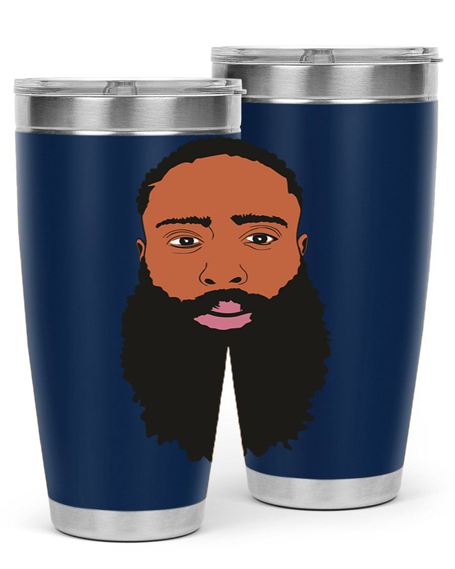 Black Man Style 20oz Tumbler made of stainless steel with a sleek design, perfect for keeping drinks hot or cold.