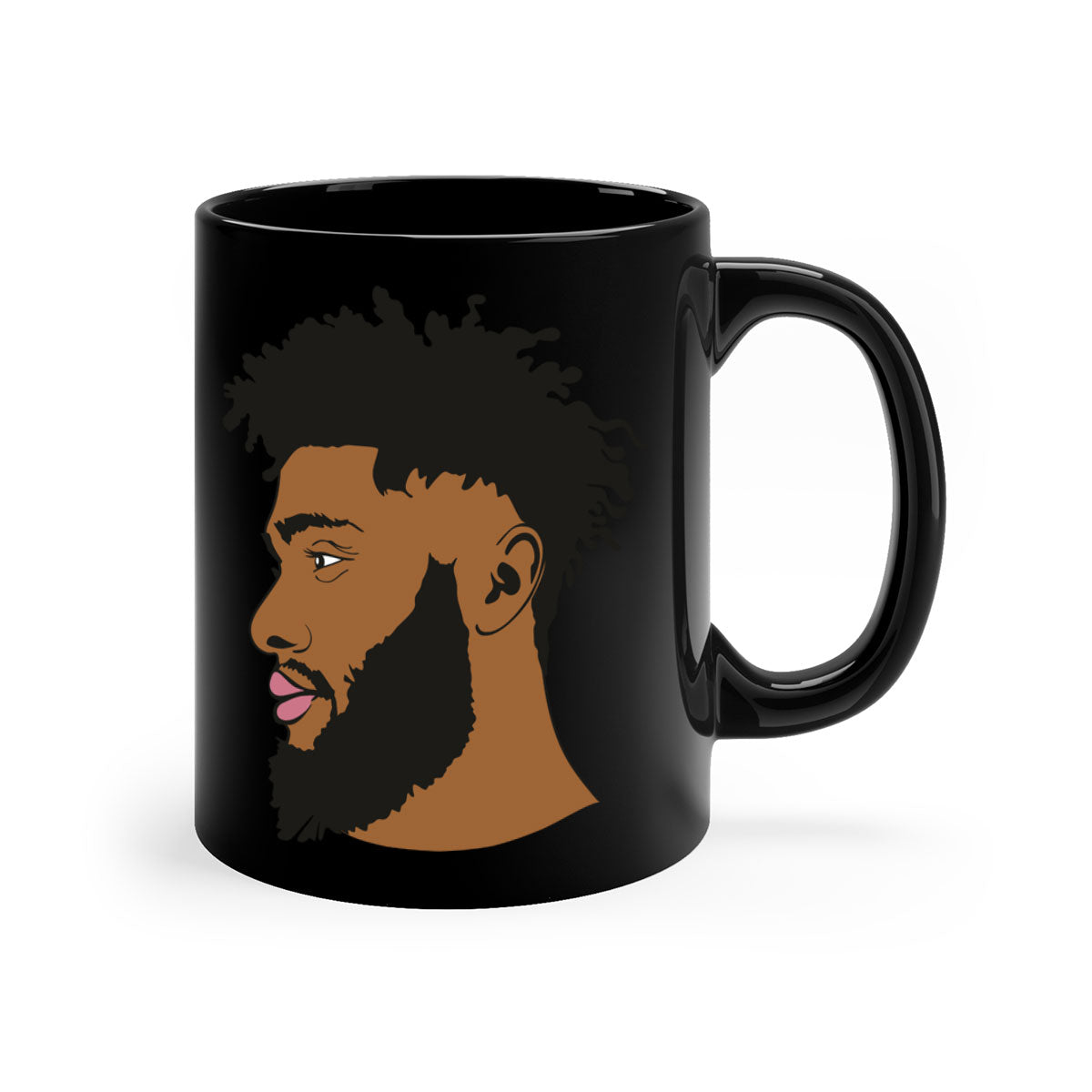 Black Man Style 3# Mug featuring a two-tone design with a colored handle and glossy finish, available in multiple colors.