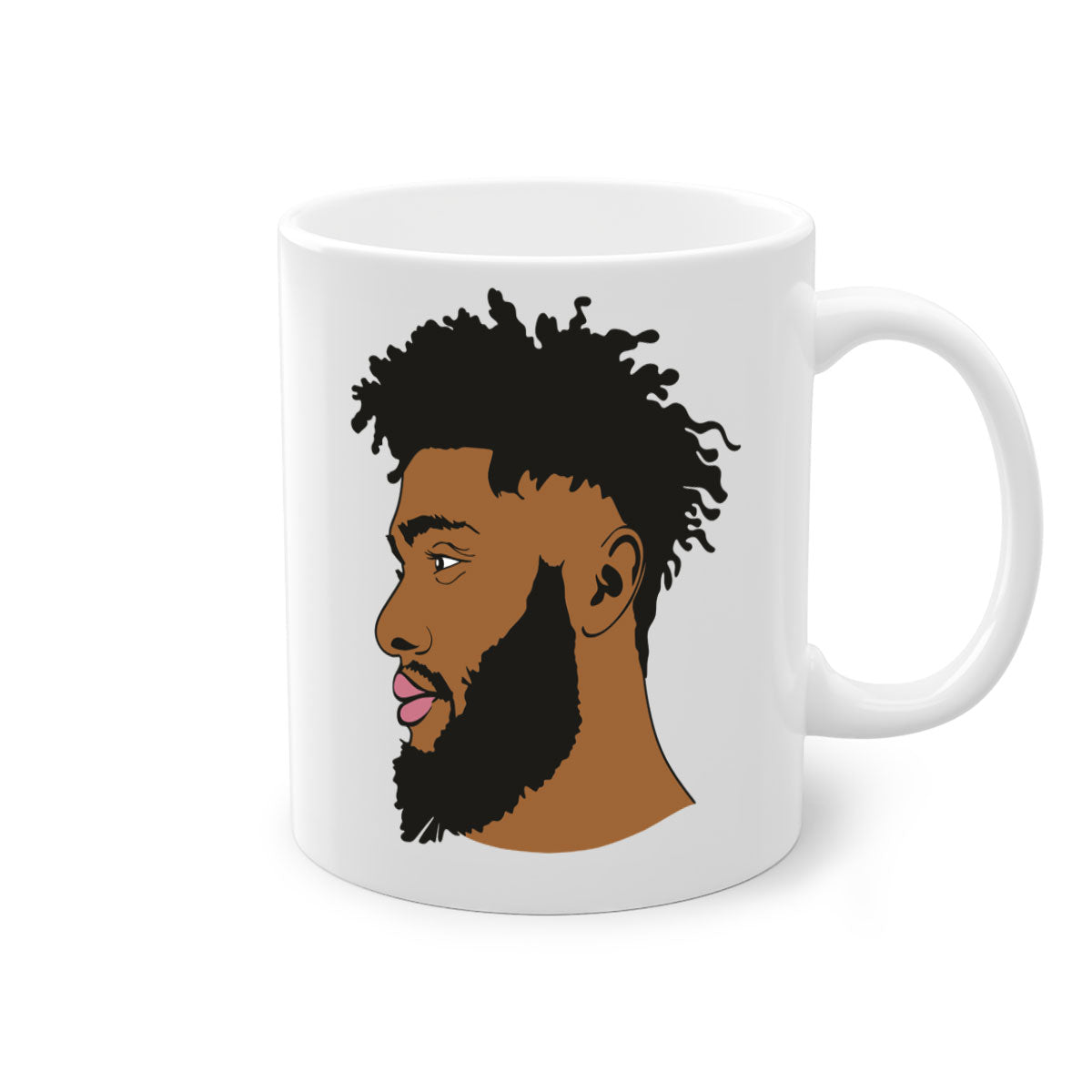 Black Man Style 3# Mug featuring a two-tone design with a colored handle and glossy finish, available in multiple colors.