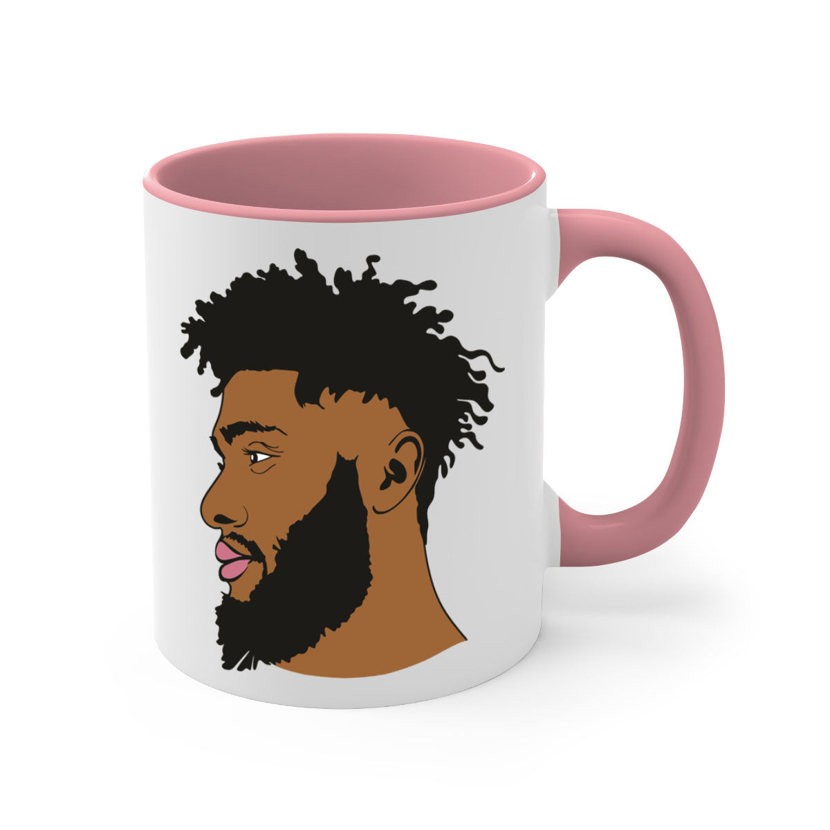 Black Man Style 3# Mug featuring a two-tone design with a colored handle and glossy finish, available in multiple colors.