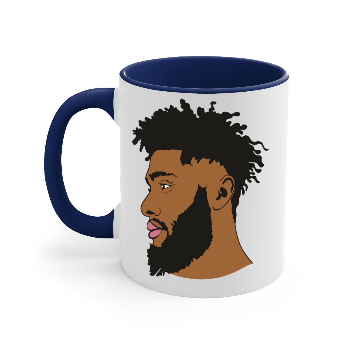 Black Man Style 3# Mug featuring a two-tone design with a colored handle and glossy finish, available in multiple colors.