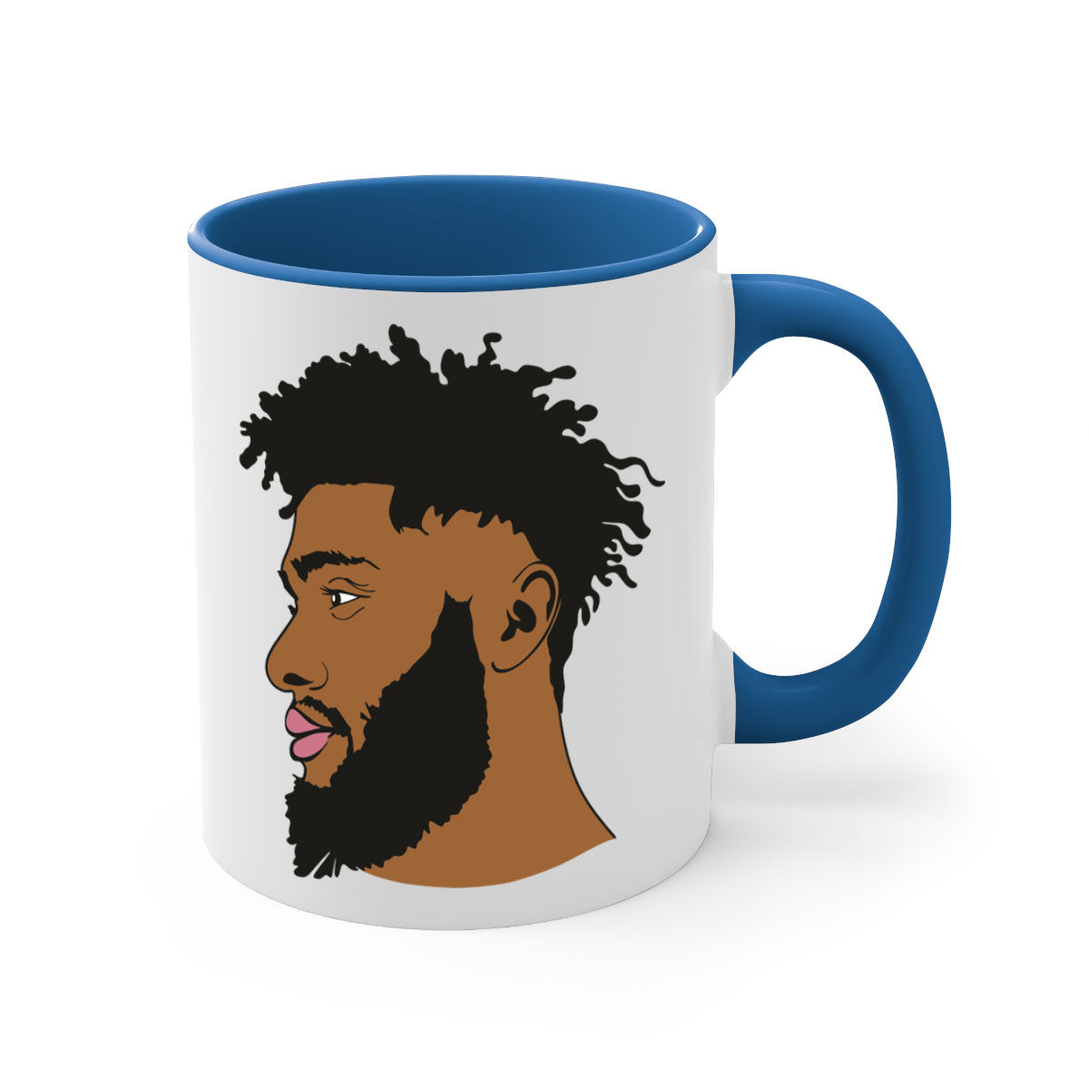 Black Man Style 3# Mug featuring a two-tone design with a colored handle and glossy finish, available in multiple colors.