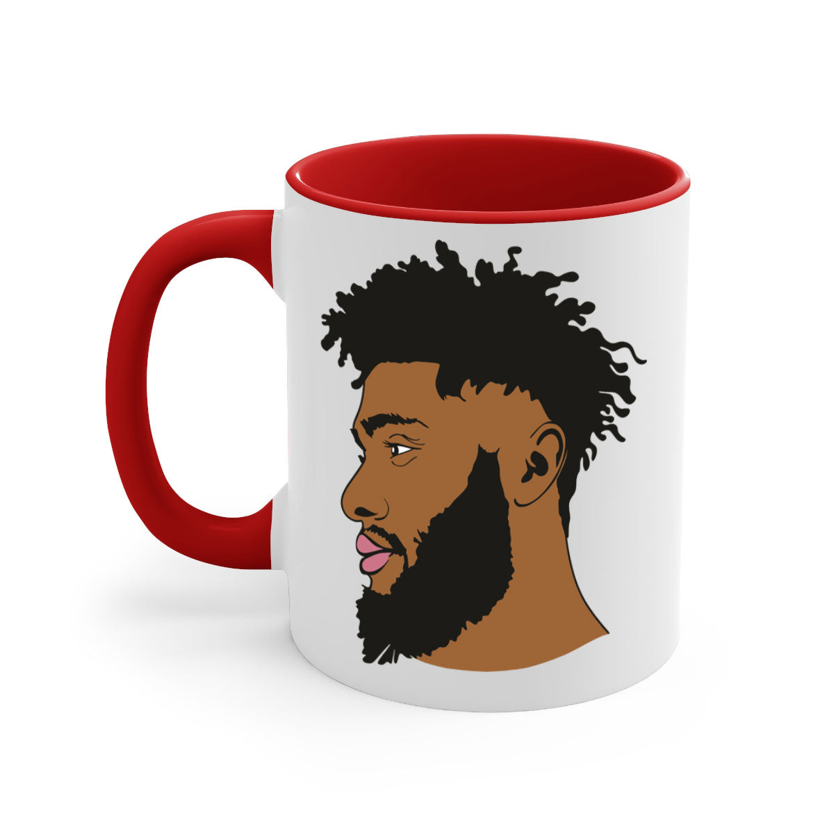 Black Man Style 3# Mug featuring a two-tone design with a colored handle and glossy finish, available in multiple colors.