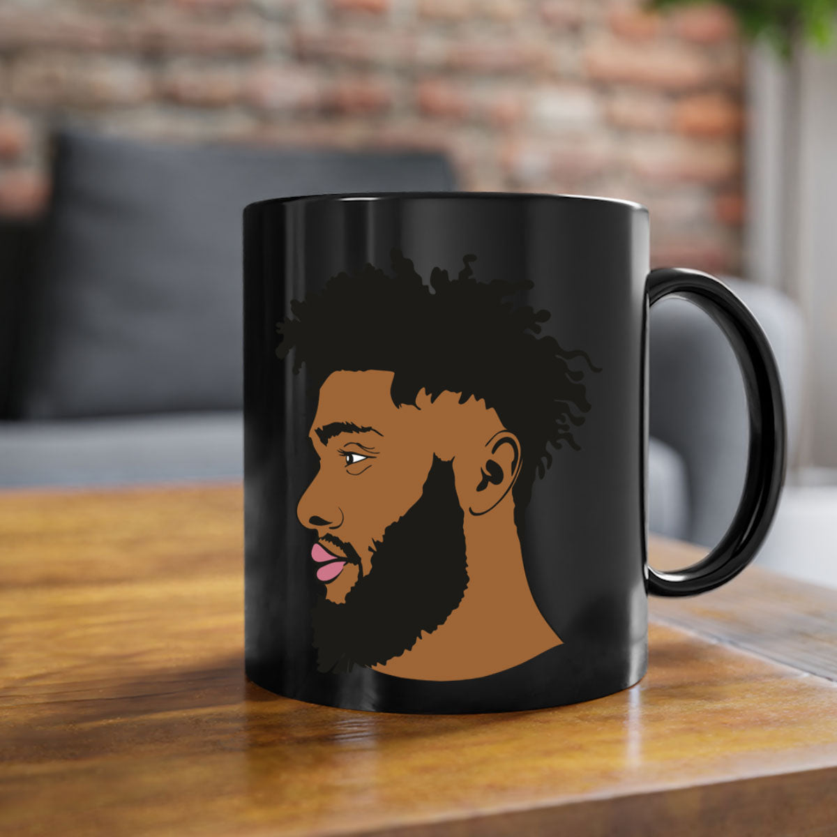 Black Man Style 3# Mug featuring a two-tone design with a colored handle and glossy finish, available in multiple colors.