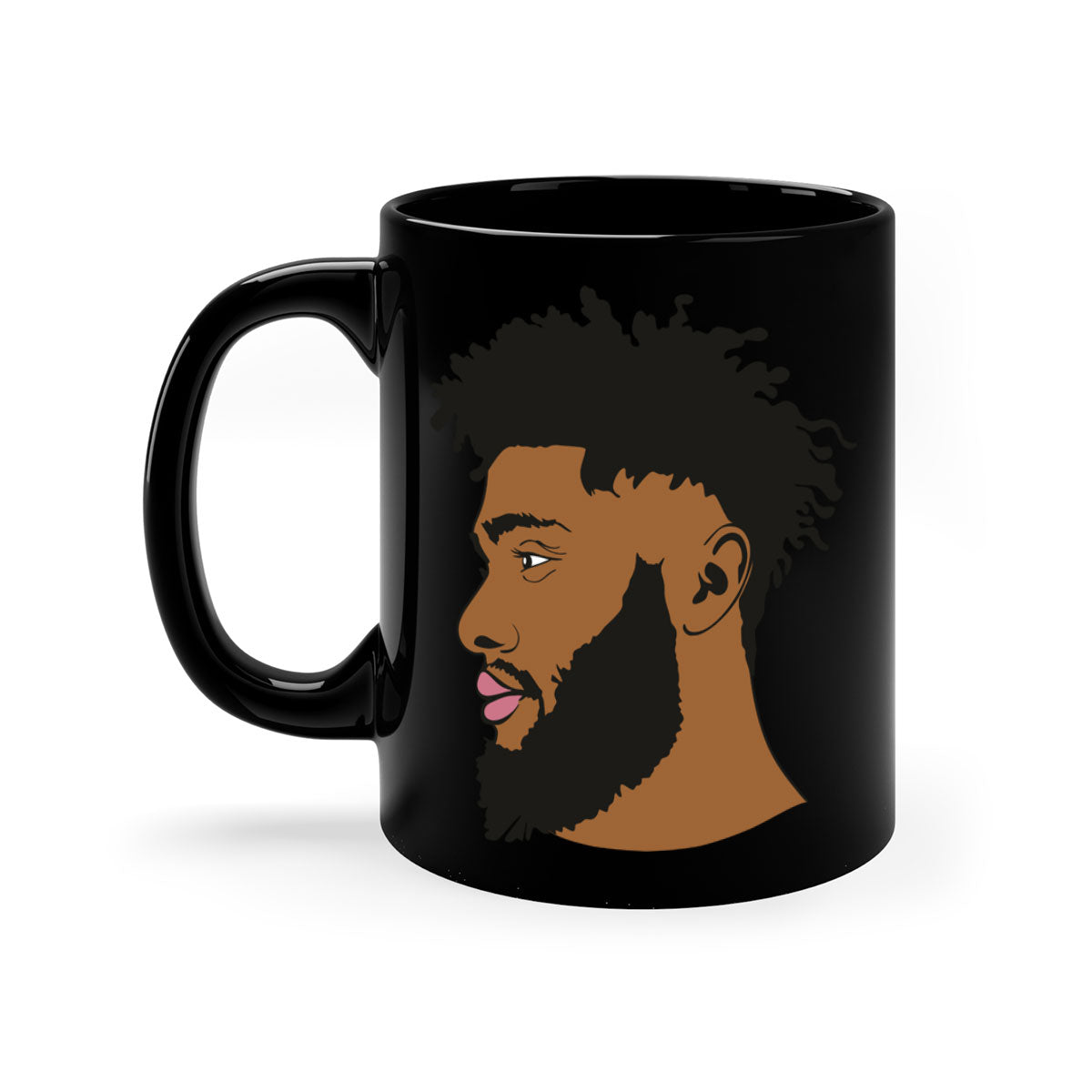 Black Man Style 3# Mug featuring a two-tone design with a colored handle and glossy finish, available in multiple colors.