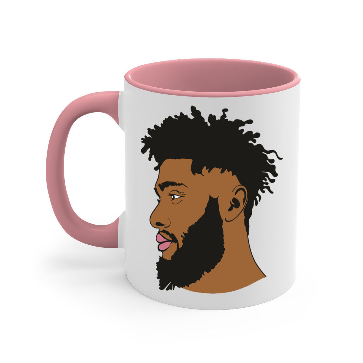 Black Man Style 3# Mug featuring a two-tone design with a colored handle and glossy finish, available in multiple colors.