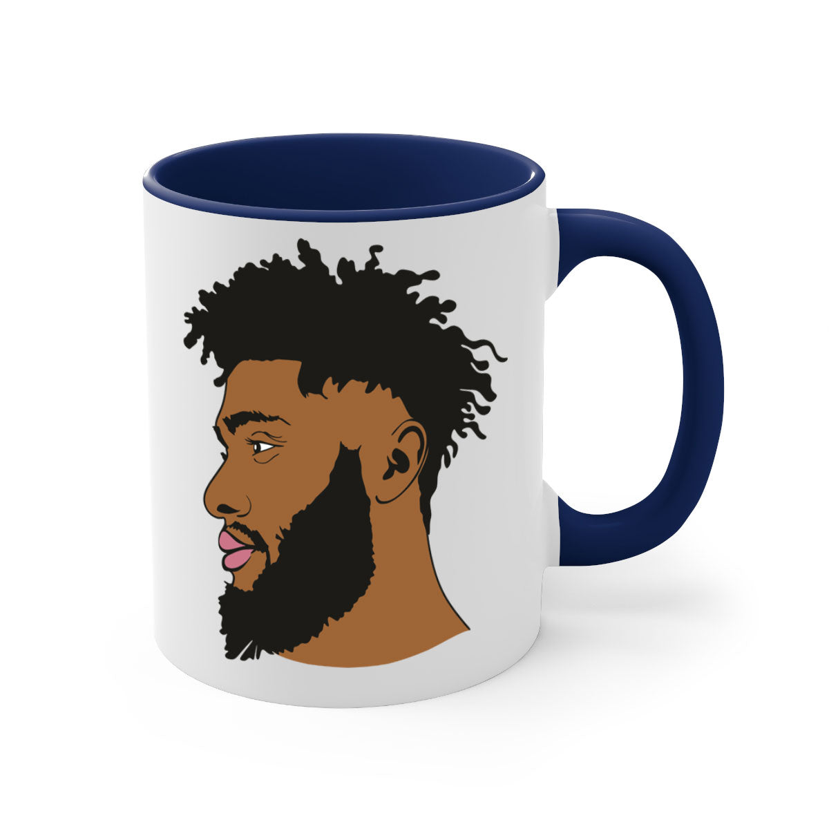 Black Man Style 3# Mug featuring a two-tone design with a colored handle and glossy finish, available in multiple colors.