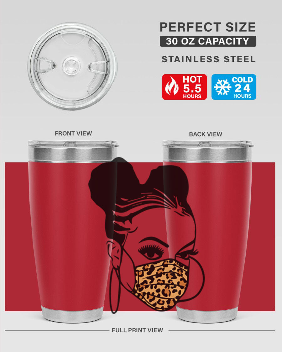 Black Nurse 20oz and 30oz Tumblers featuring double wall vacuum stainless steel design, perfect for keeping drinks hot or cold.