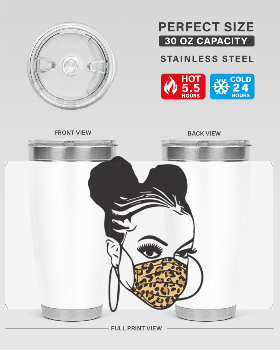 Black Nurse 20oz and 30oz Tumblers featuring double wall vacuum stainless steel design, perfect for keeping drinks hot or cold.