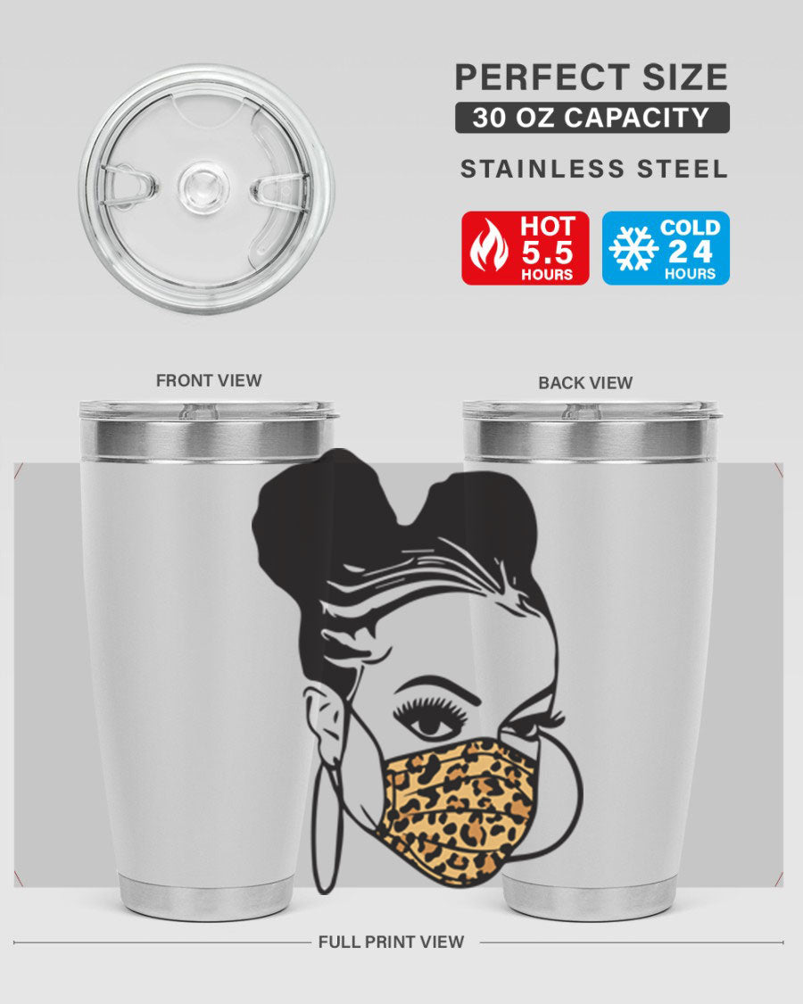 Black Nurse 20oz and 30oz Tumblers featuring double wall vacuum stainless steel design, perfect for keeping drinks hot or cold.