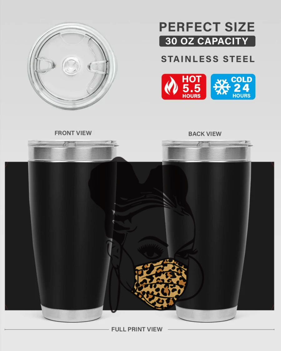 Black Nurse 20oz and 30oz Tumblers featuring double wall vacuum stainless steel design, perfect for keeping drinks hot or cold.