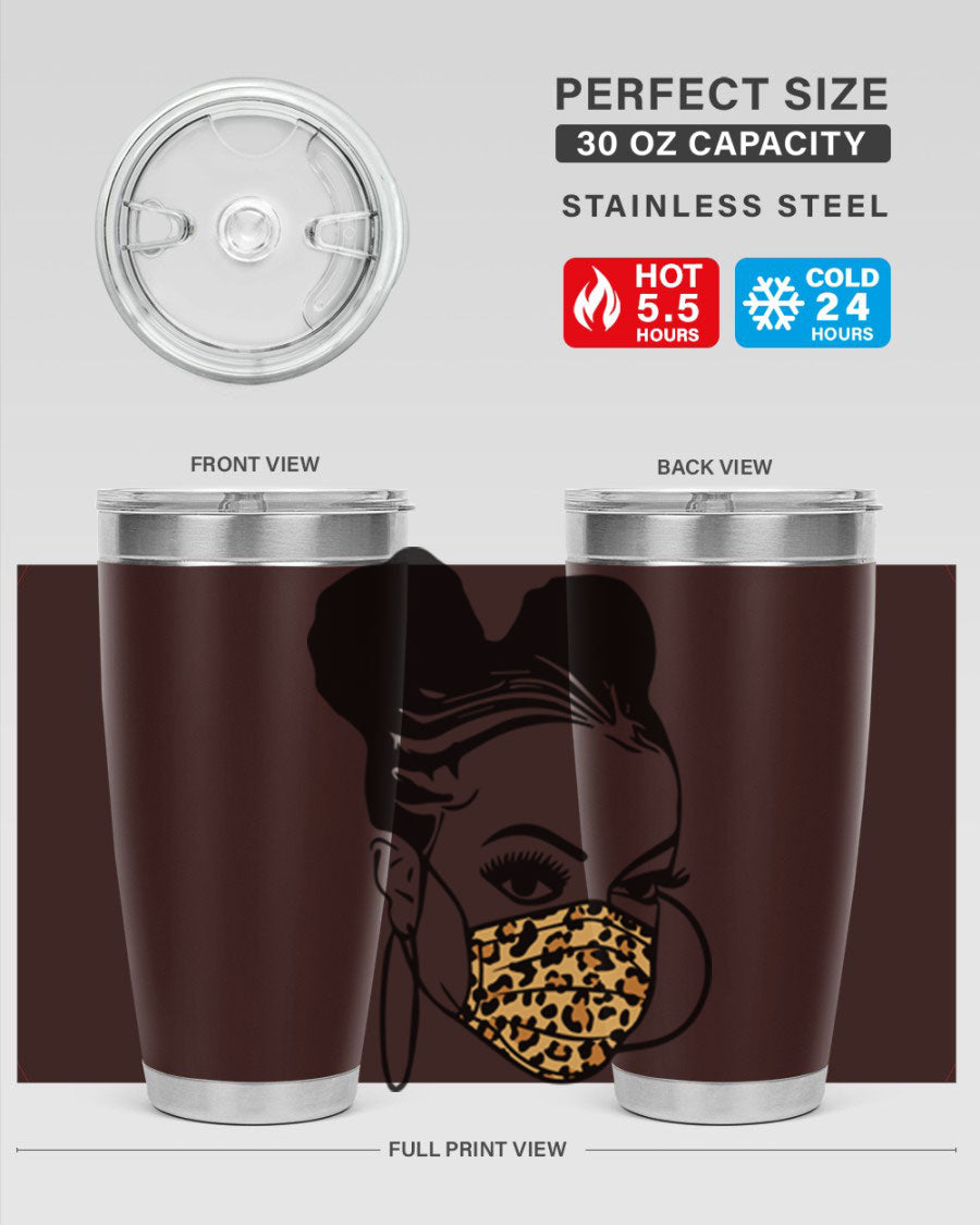 Black Nurse 20oz and 30oz Tumblers featuring double wall vacuum stainless steel design, perfect for keeping drinks hot or cold.