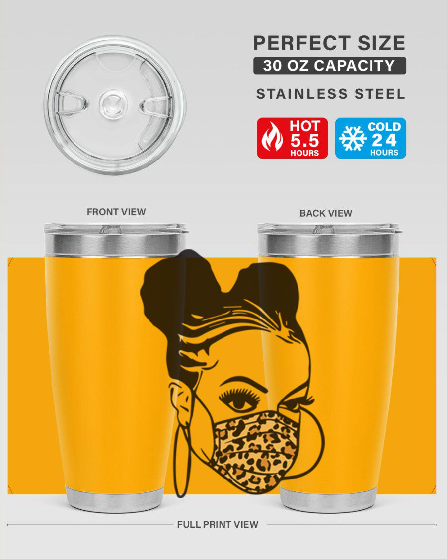 Black Nurse 20oz and 30oz Tumblers featuring double wall vacuum stainless steel design, perfect for keeping drinks hot or cold.