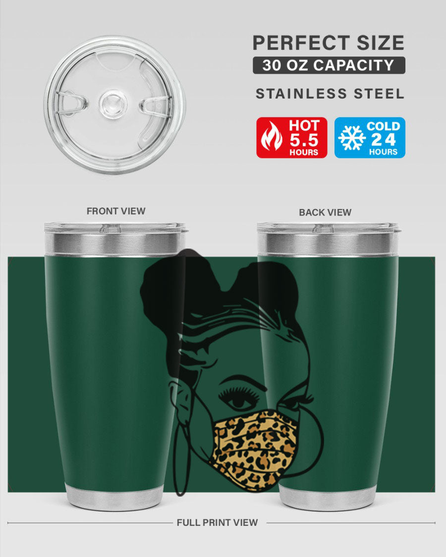 Black Nurse 20oz and 30oz Tumblers featuring double wall vacuum stainless steel design, perfect for keeping drinks hot or cold.