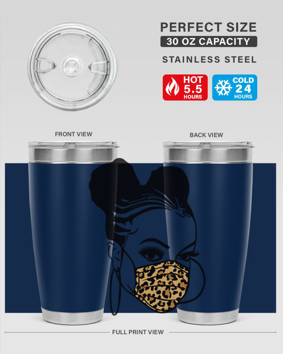 Black Nurse 20oz and 30oz Tumblers featuring double wall vacuum stainless steel design, perfect for keeping drinks hot or cold.