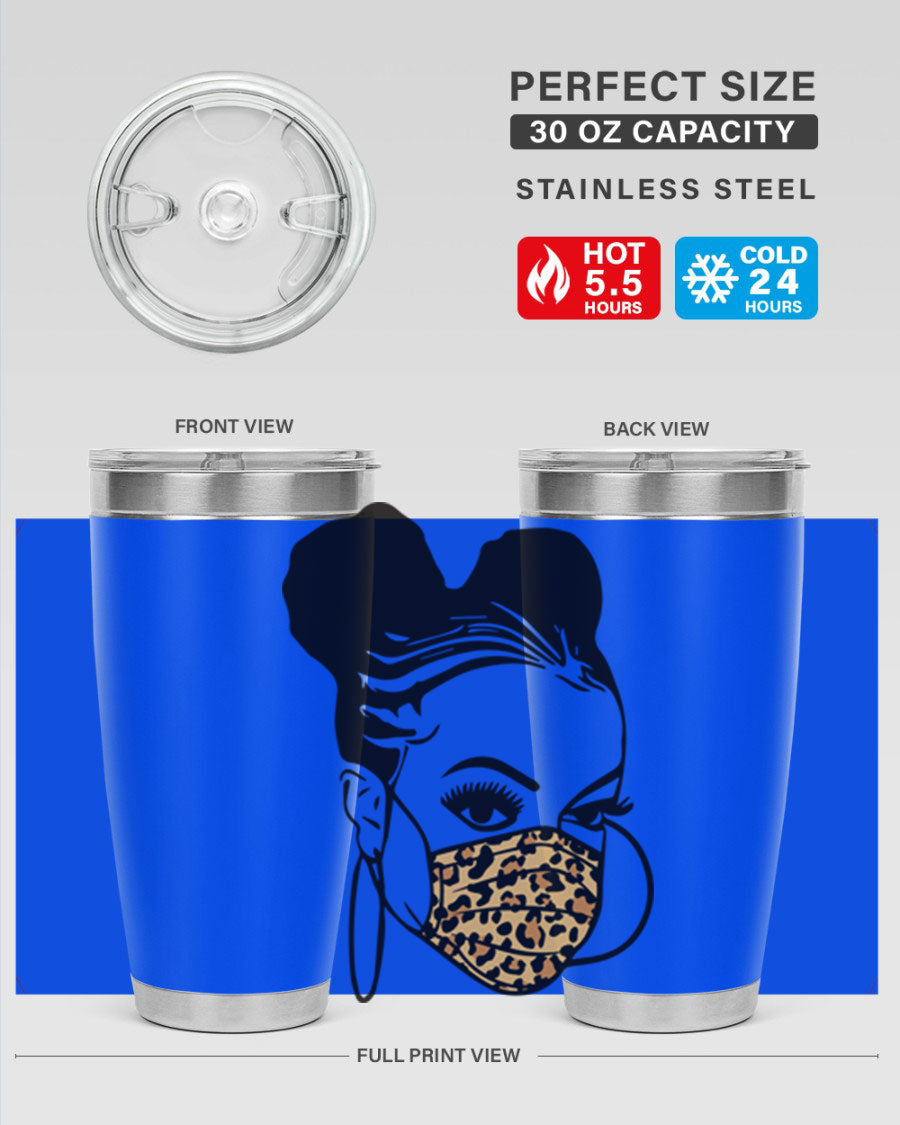 Black Nurse 20oz and 30oz Tumblers featuring double wall vacuum stainless steel design, perfect for keeping drinks hot or cold.