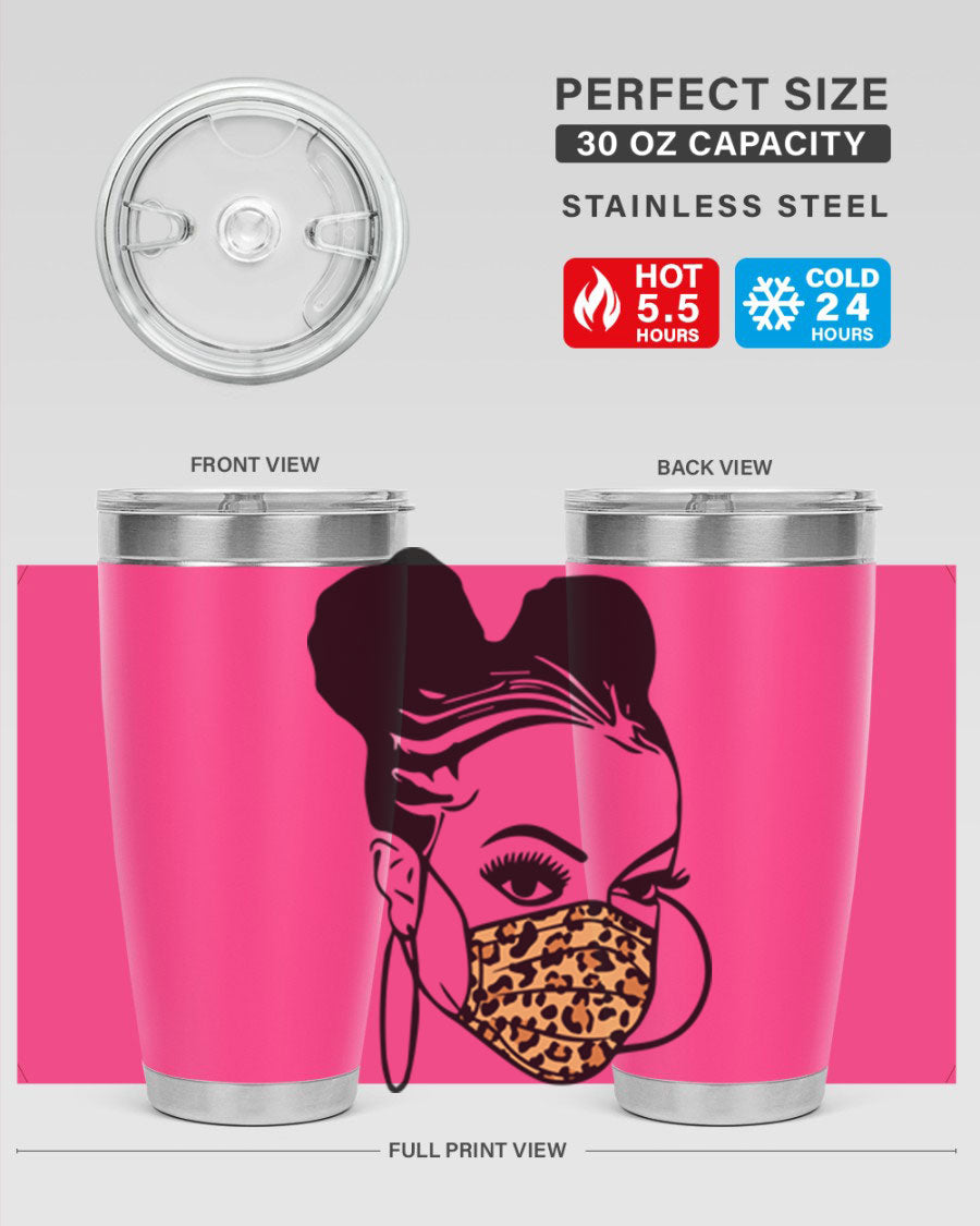 Black Nurse 20oz and 30oz Tumblers featuring double wall vacuum stainless steel design, perfect for keeping drinks hot or cold.