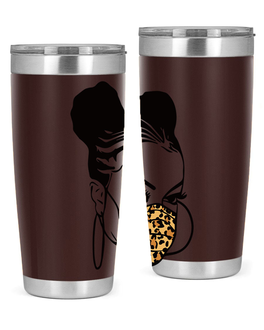 Black Nurse 20oz and 30oz Tumblers featuring double wall vacuum stainless steel design, perfect for keeping drinks hot or cold.