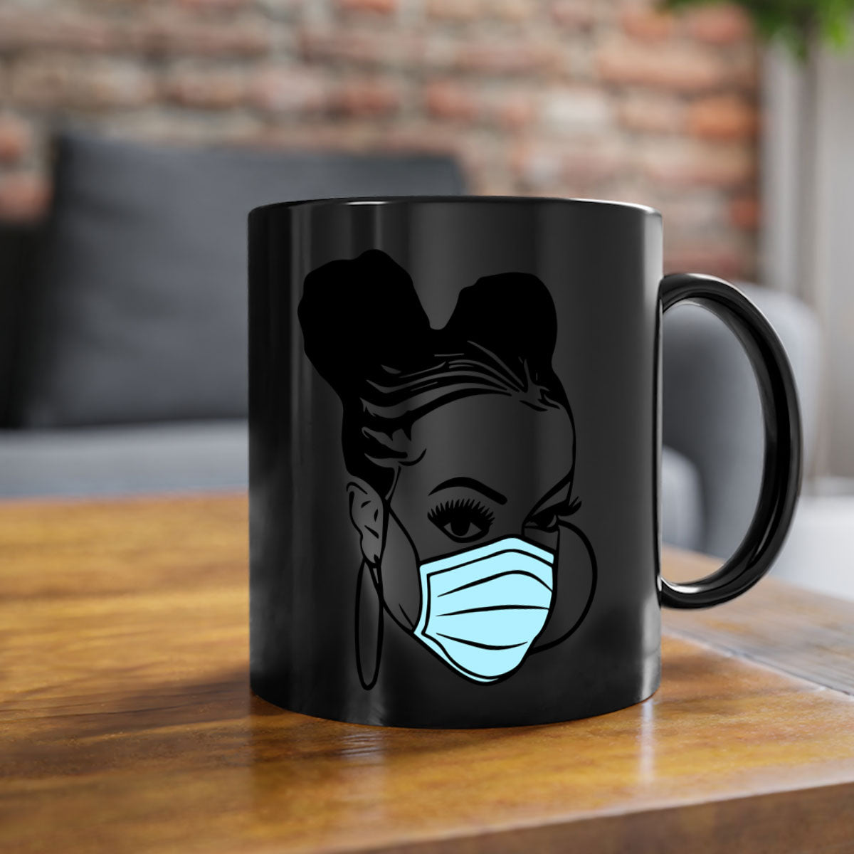 Black Nurse Mug featuring a glossy finish with a colored handle and interior, available in multiple colors and sizes.