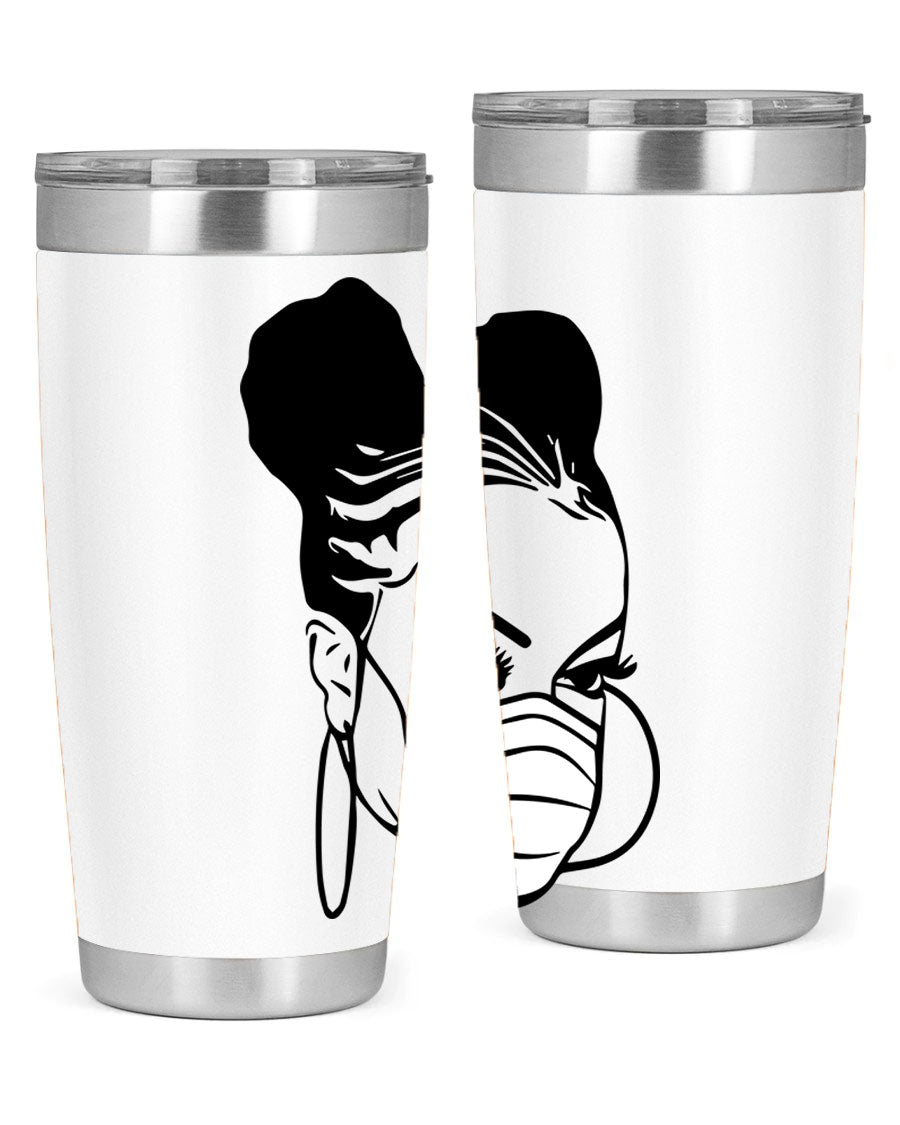 Black Nurse 6# Tumbler, 20oz, double wall stainless steel with a stylish design, perfect for keeping drinks hot or cold.