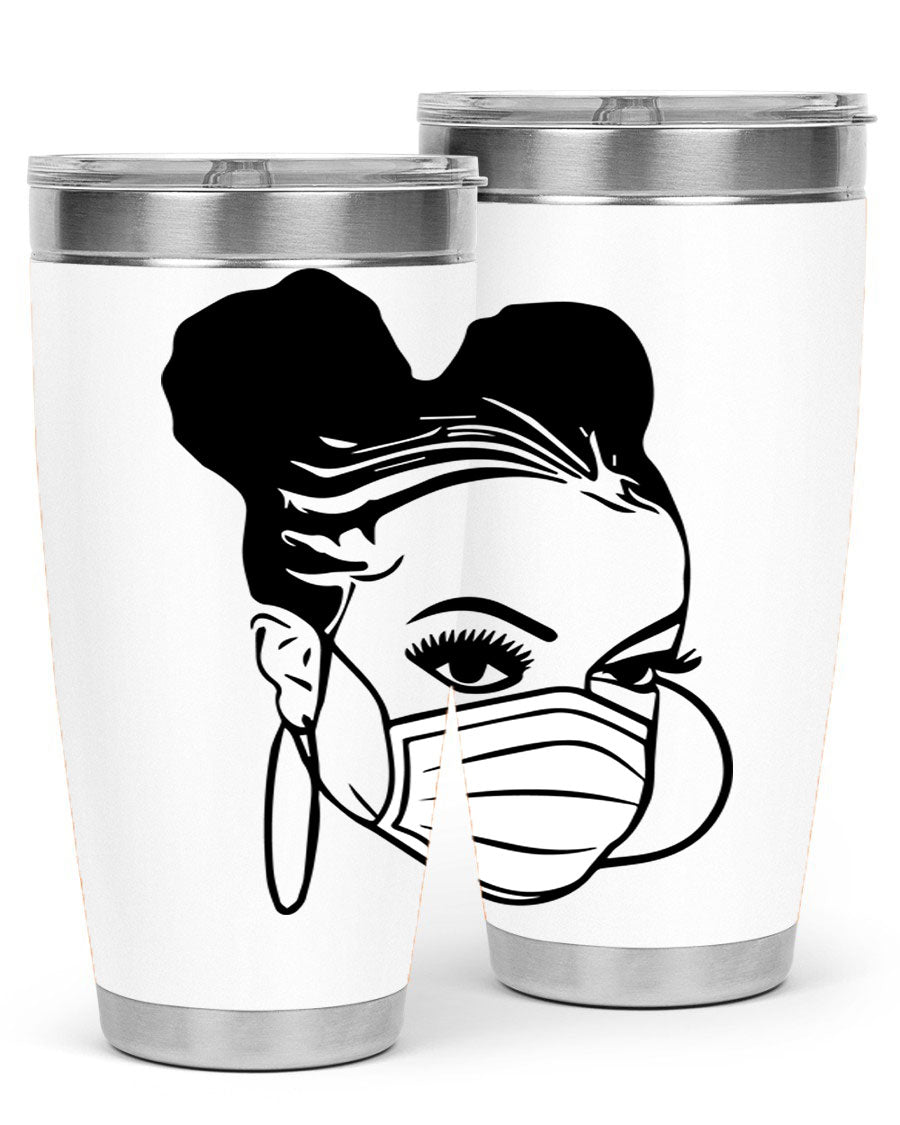 Black Nurse 6# Tumbler, 20oz, double wall stainless steel with a stylish design, perfect for keeping drinks hot or cold.