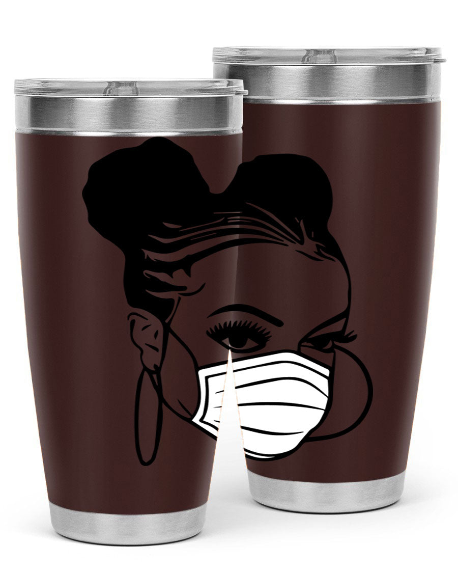 Black Nurse 6# Tumbler, 20oz, double wall stainless steel with a stylish design, perfect for keeping drinks hot or cold.