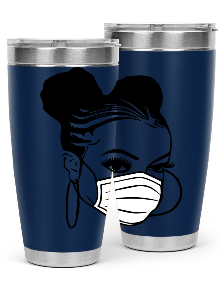 Black Nurse 6# Tumbler, 20oz, double wall stainless steel with a stylish design, perfect for keeping drinks hot or cold.