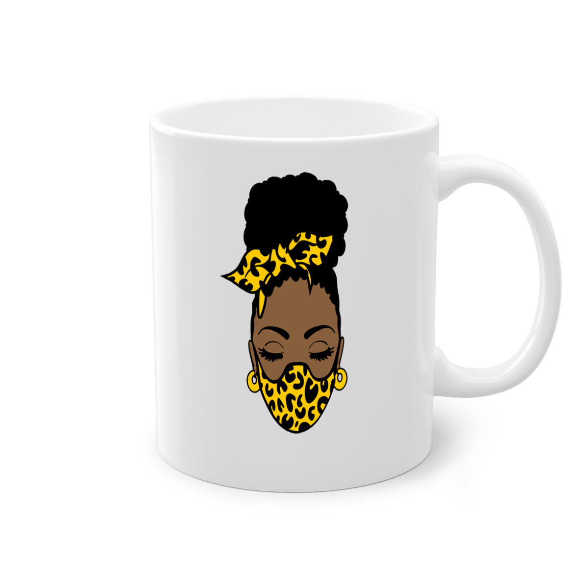 Black Women - Queen Mug featuring a glossy finish with a colored handle and interior, available in multiple colors.