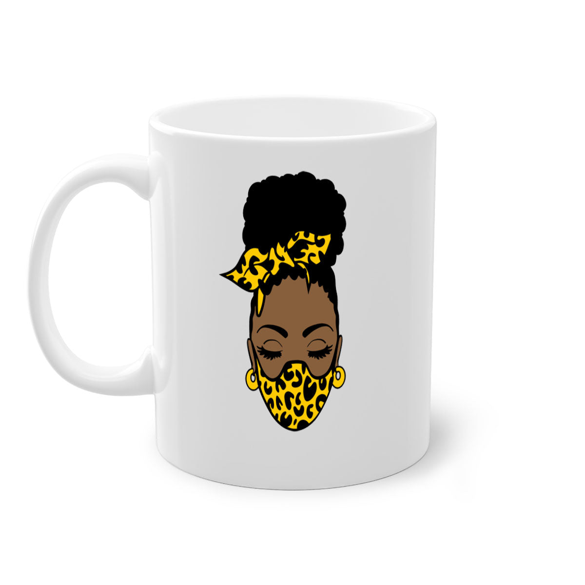 Black Women - Queen Mug featuring a glossy finish with a colored handle and interior, available in multiple colors.