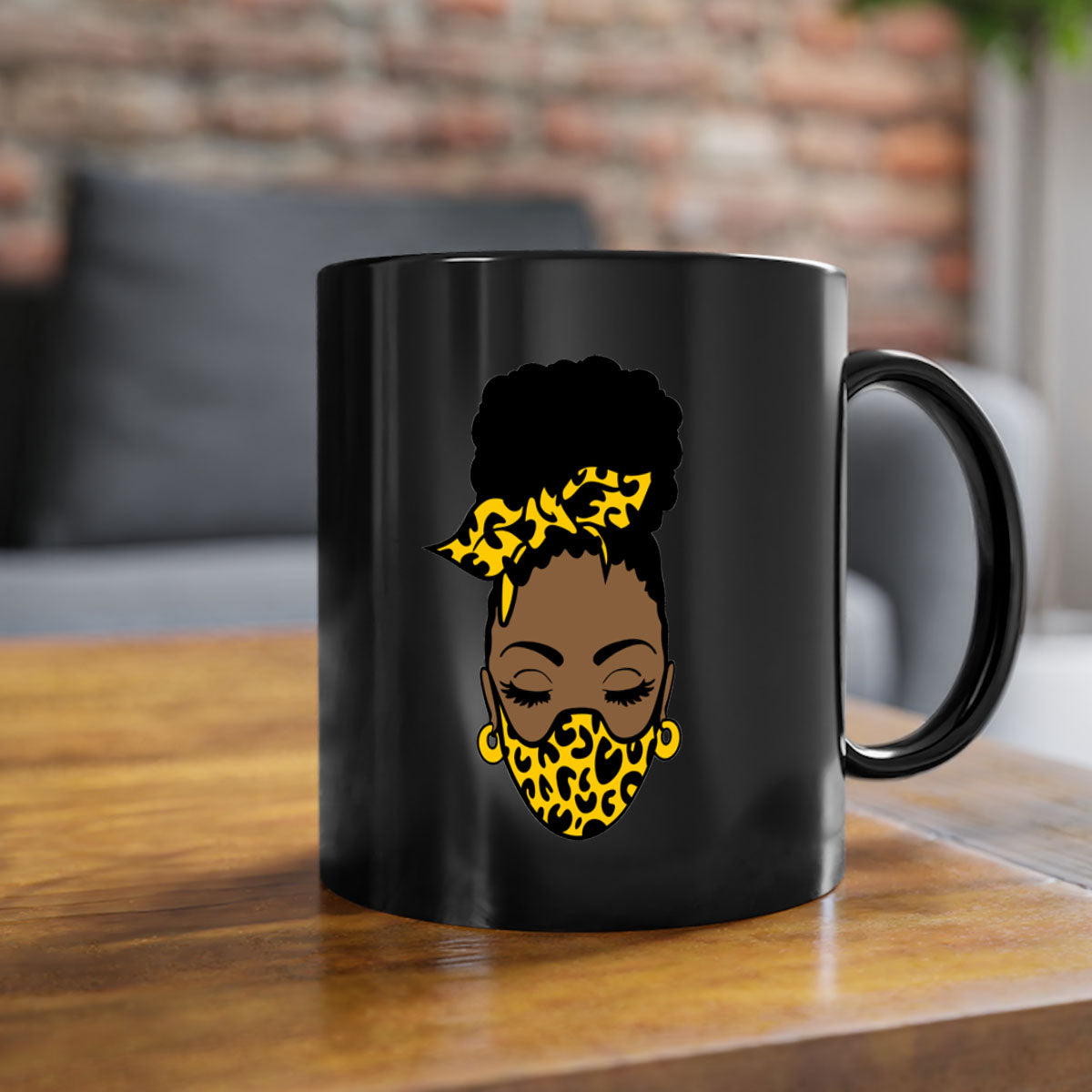 Black Women - Queen Mug featuring a glossy finish with a colored handle and interior, available in multiple colors.