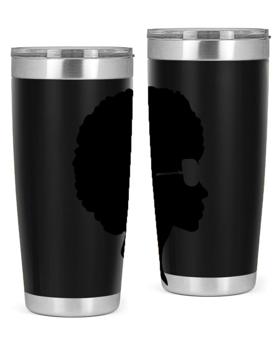 Black Women - Queen Tumbler featuring a stylish design, double wall vacuum insulation, and a press-in lid, perfect for hot and cold beverages.