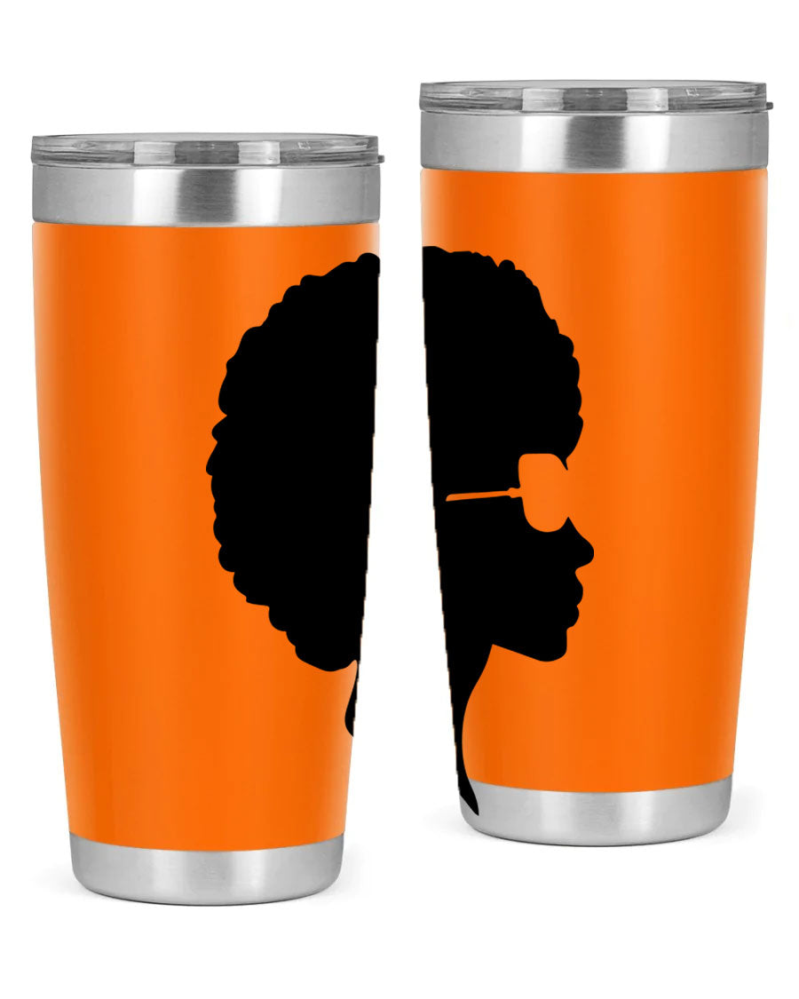 Black Women - Queen Tumbler featuring a stylish design, double wall vacuum insulation, and a press-in lid, perfect for hot and cold beverages.