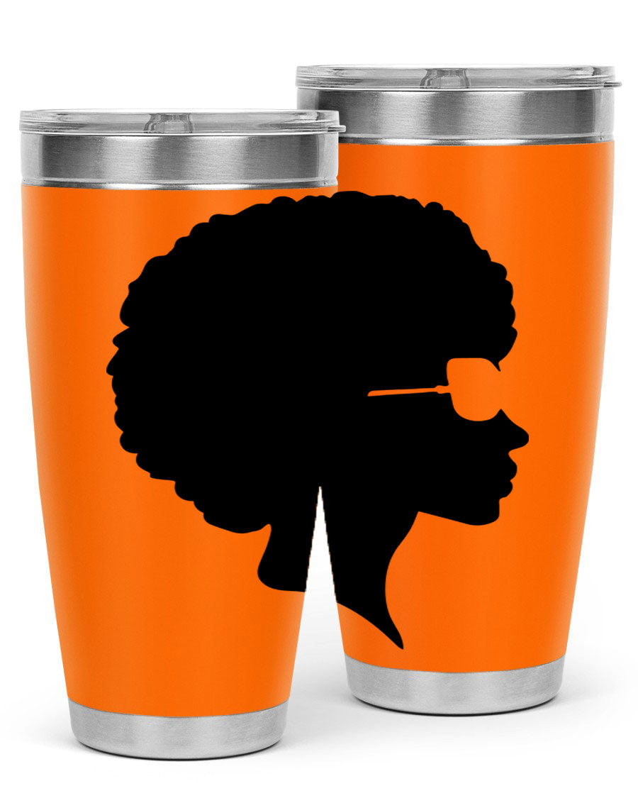 Black Women - Queen Tumbler featuring a stylish design, double wall vacuum insulation, and a press-in lid, perfect for hot and cold beverages.