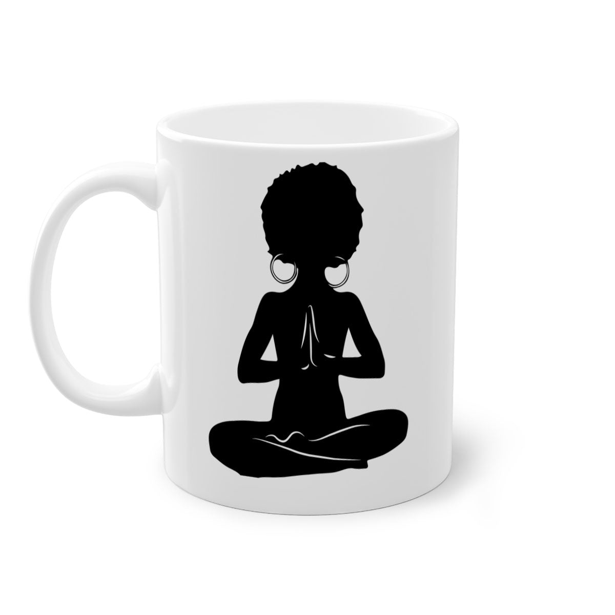 Black Women - Queen Mug with colorful handle and glossy finish, available in multiple colors and sizes.