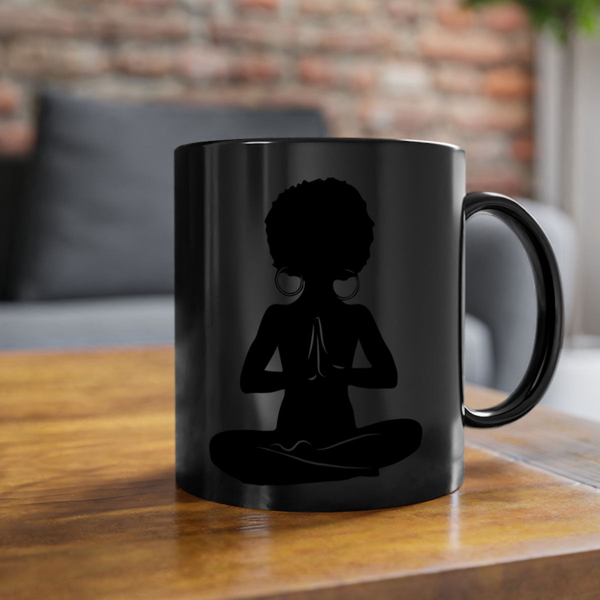 Black Women - Queen Mug with colorful handle and glossy finish, available in multiple colors and sizes.