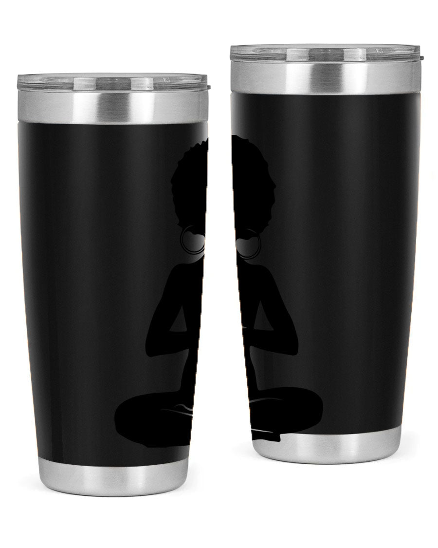 Black Women - Queen 16oz tumbler featuring double wall vacuum stainless steel design with a stylish print celebrating black women.