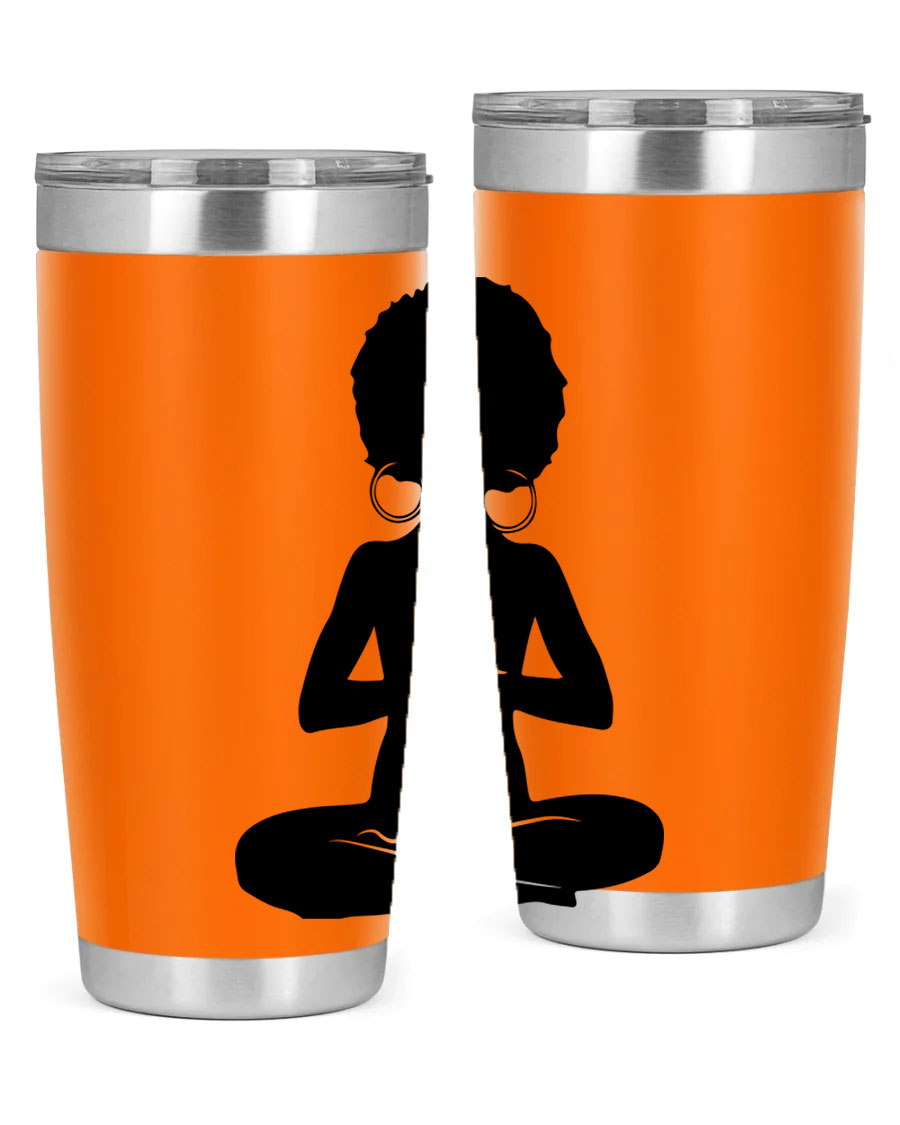 Black Women - Queen 16oz tumbler featuring double wall vacuum stainless steel design with a stylish print celebrating black women.