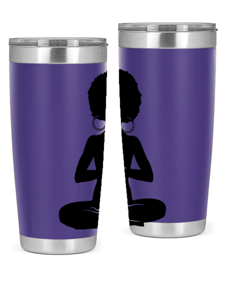 Black Women - Queen 16oz tumbler featuring double wall vacuum stainless steel design with a stylish print celebrating black women.