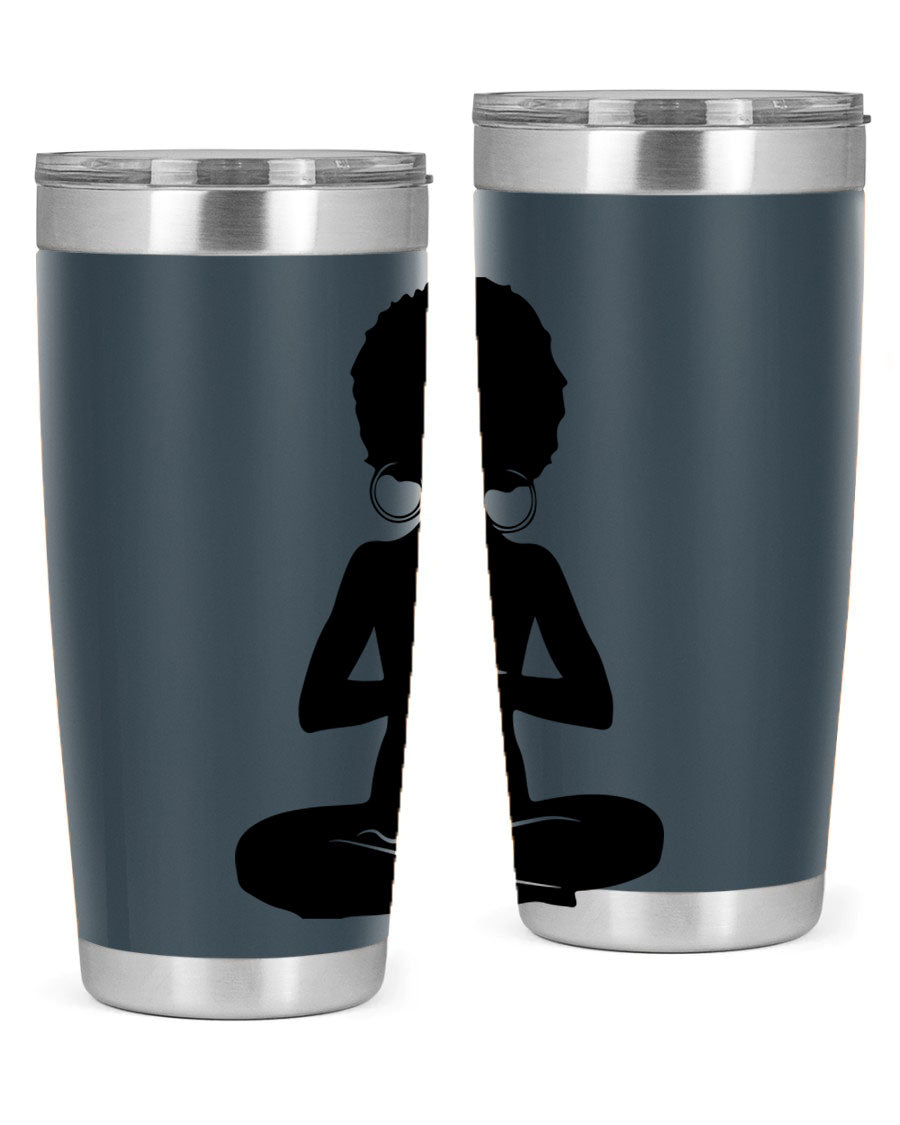 Black Women - Queen 16oz tumbler featuring double wall vacuum stainless steel design with a stylish print celebrating black women.