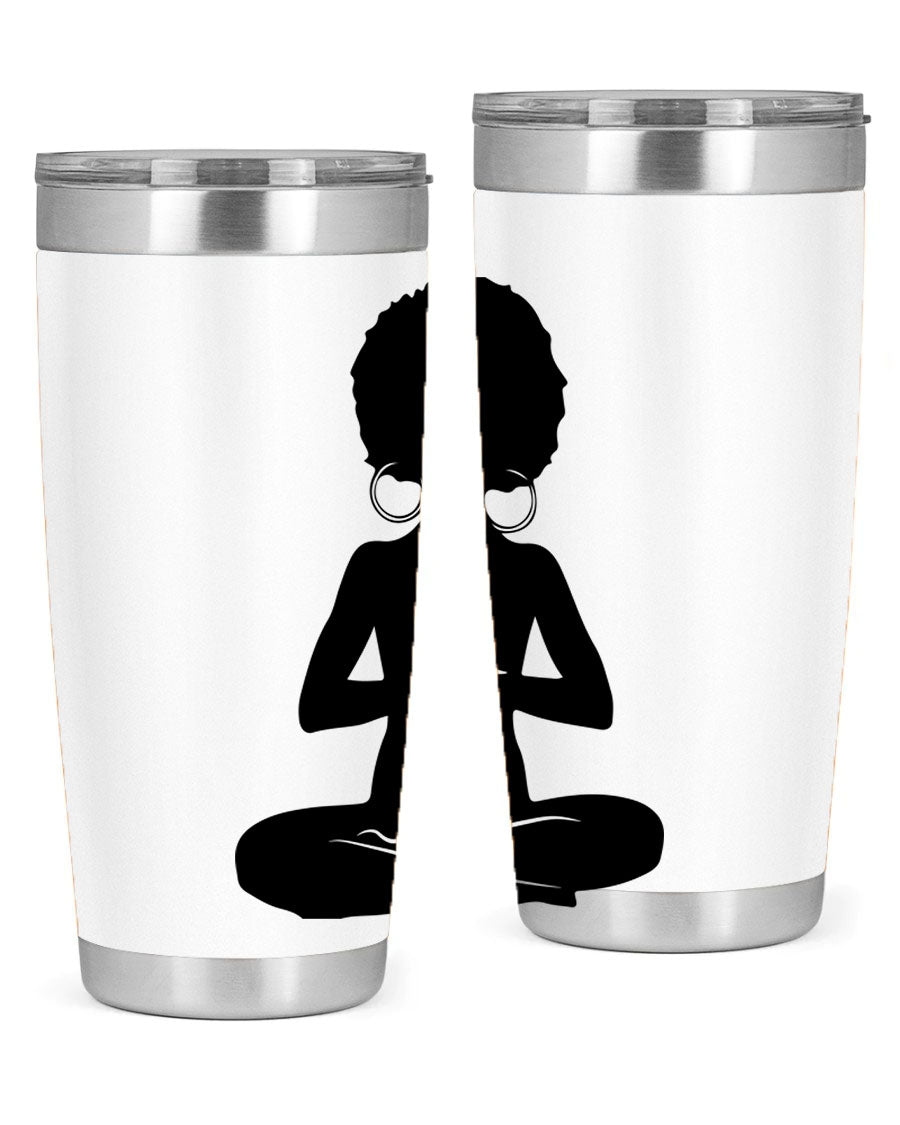 Black Women - Queen 16oz tumbler featuring double wall vacuum stainless steel design with a stylish print celebrating black women.