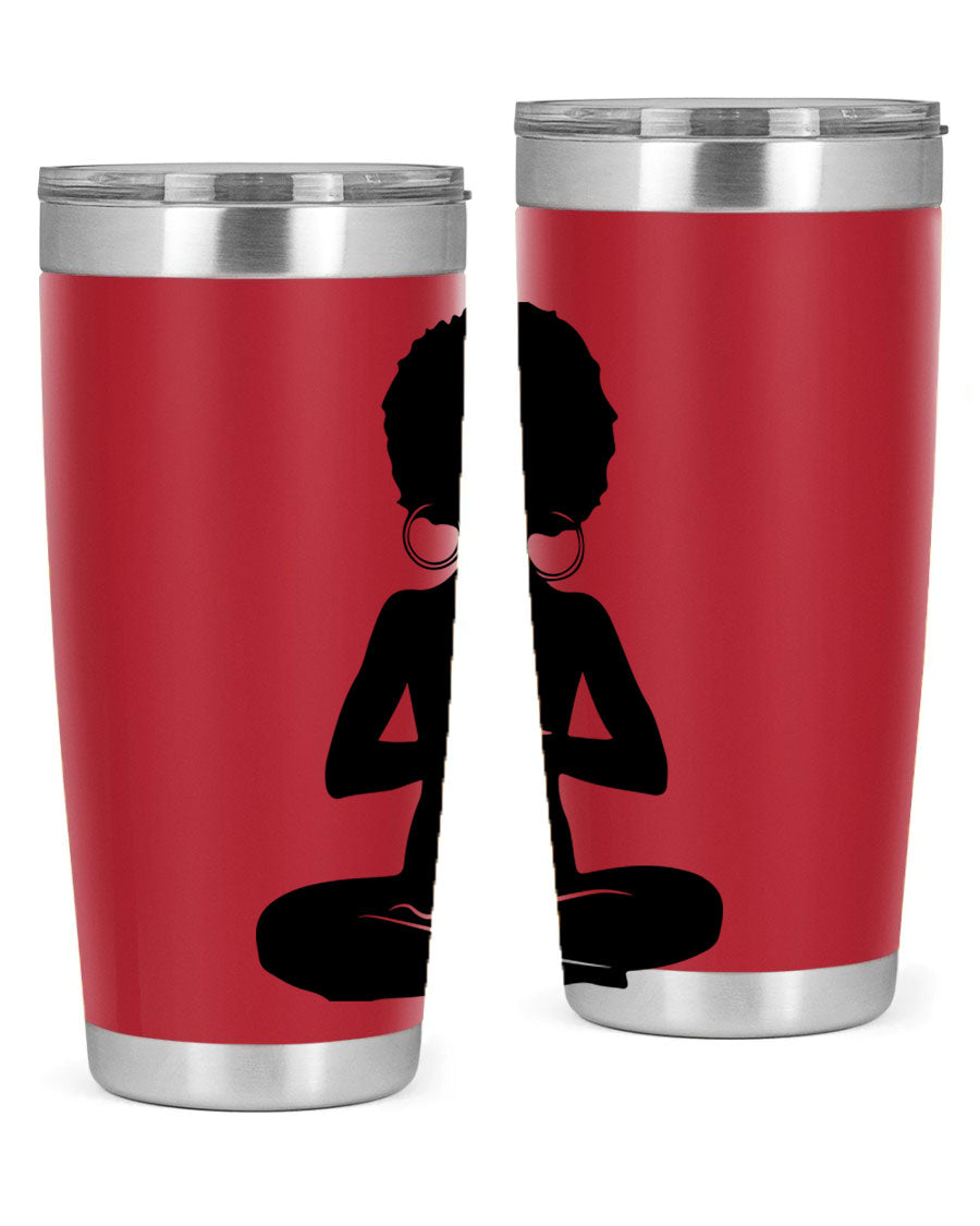 Black Women - Queen 16oz tumbler featuring double wall vacuum stainless steel design with a stylish print celebrating black women.